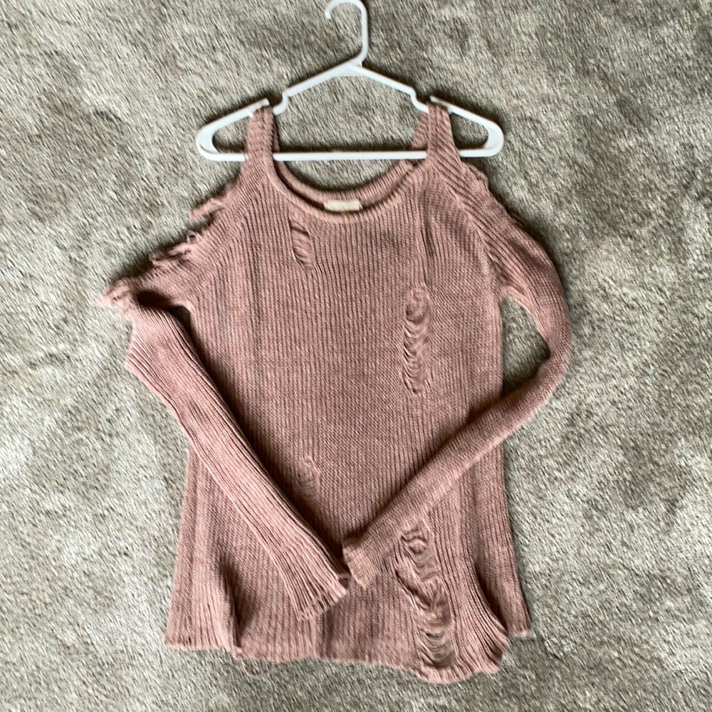 Distressed sweater